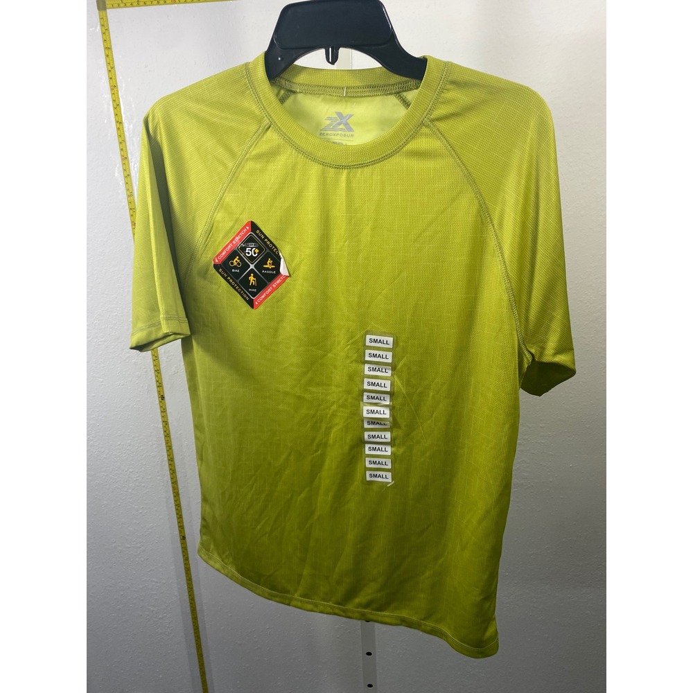 ZeroXposur Mens Small Lime Green UPF 50+ Sun Protection Performance T-Shirt NWT